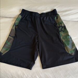Men's Nike Black and Camouflage Shorts